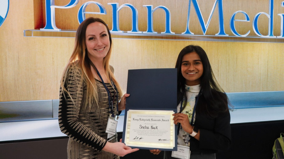 Sneha Naik Receives The Lung Labyrinth Laureate Award
